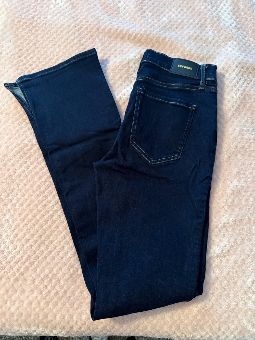 Express Women's Dark Indigo Flare Jeans